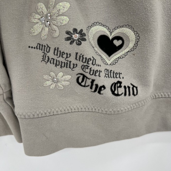 Disney Princess Once Upon a‎ Time Bling Hoodie Size XL Grunge Y2K Style Cyber - Picture 8 of 12